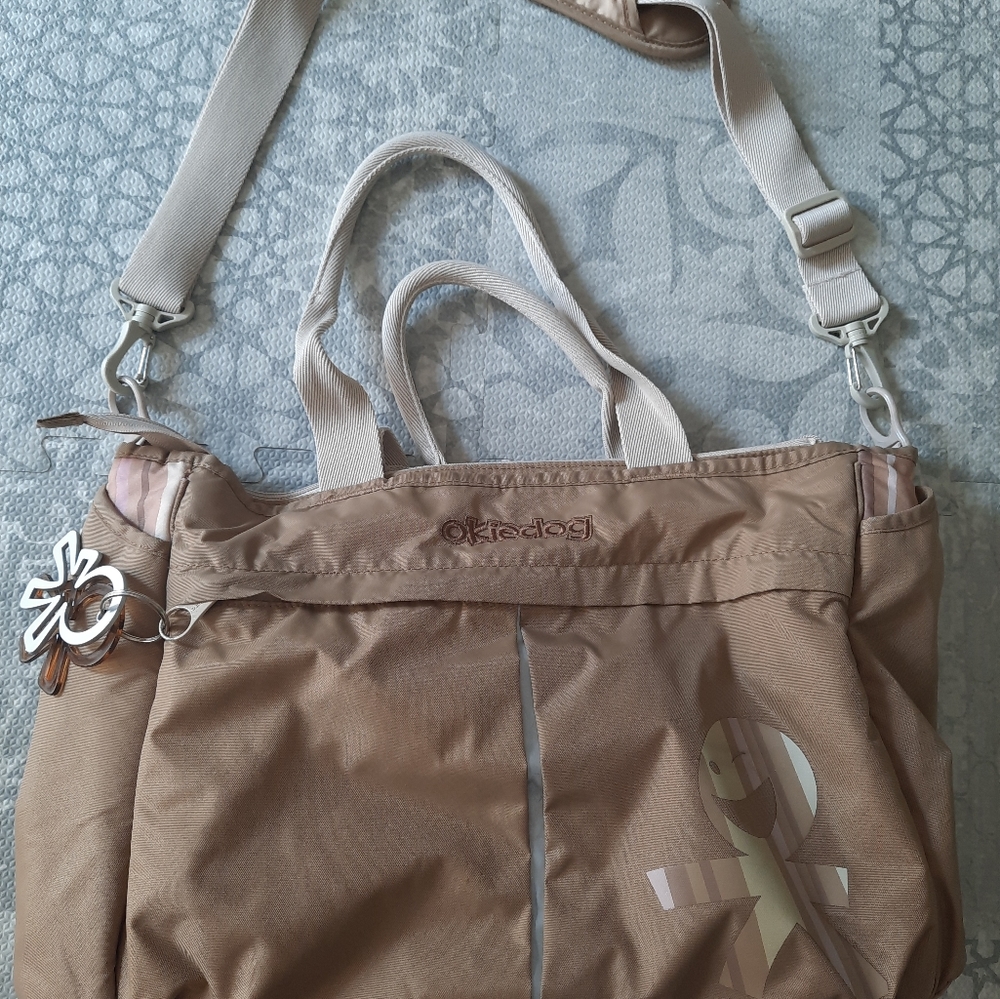 Okiedog brown crossbody bag/diaper bag